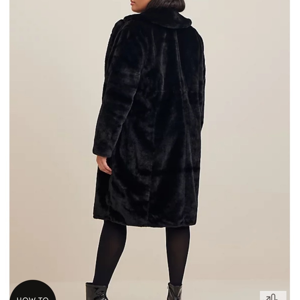 Torrid faux fur coat! Black. Super soft and warm. Worn once.
